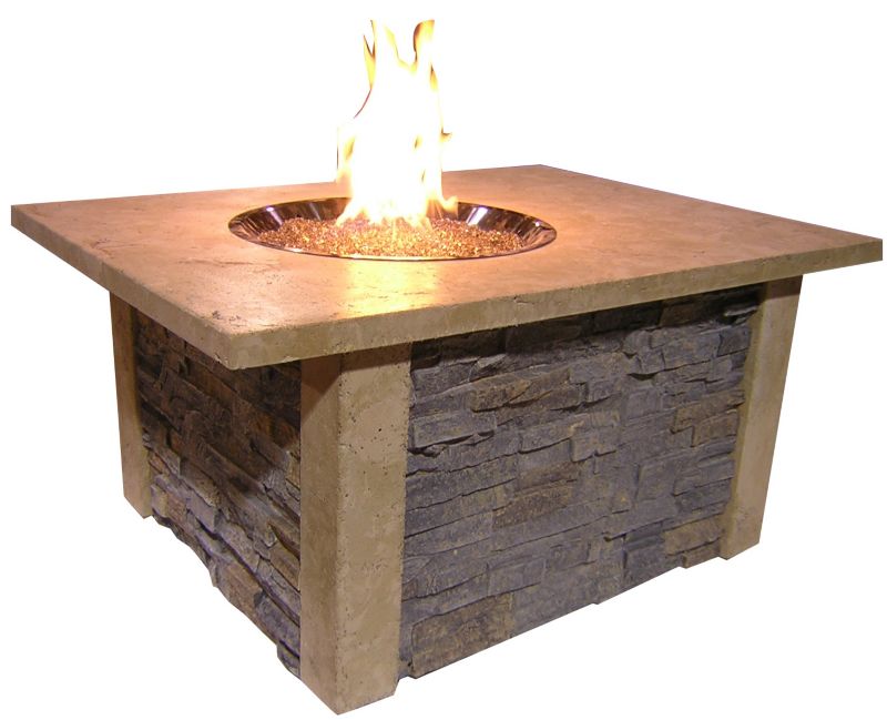 Sierra Fire Pit With Fire Glass Ss Bowl