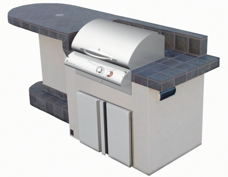 St. Croix Island Grill 8 Ft With Tile An Stucco