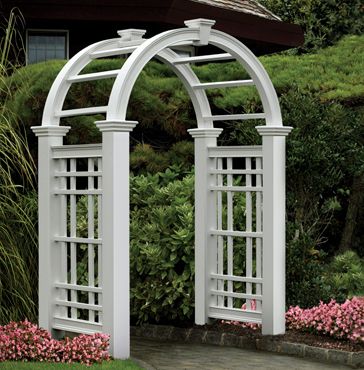 New England Arbors Westchester Vinyl Arch Arbor