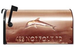 Dolphin Fly Copper Mailbox