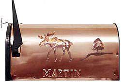 Moose Copper Mailbox