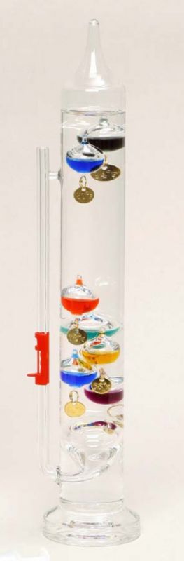 Galileo Thermometer-Barometer 12in