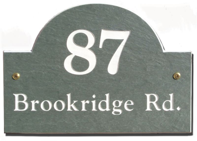Standard Arch Slate Address Plaque