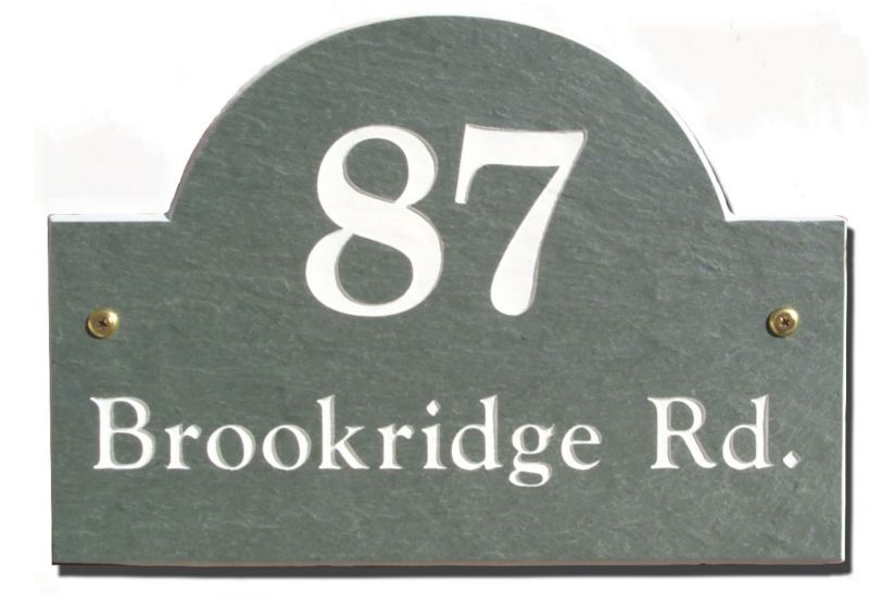 Estate Arch Slate Address Plaque