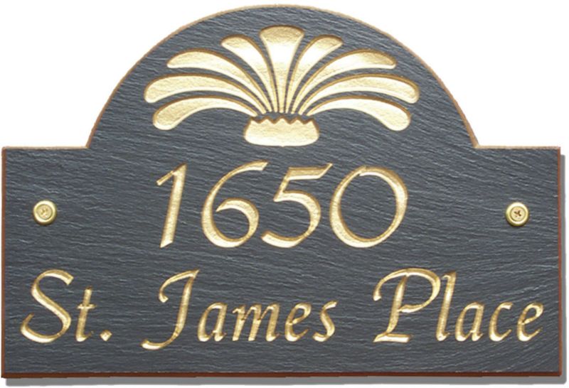 Slate Script Arch Plaque