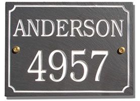 Slate Rectangle Address Plaque