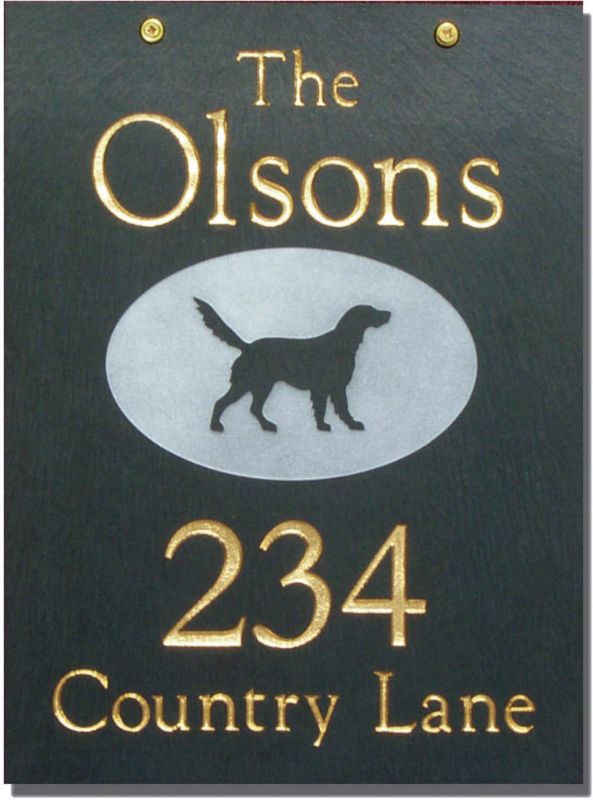 Slate Hanging Address Plaque