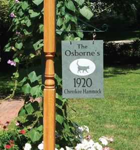 Slate Double Sided Address Plaque