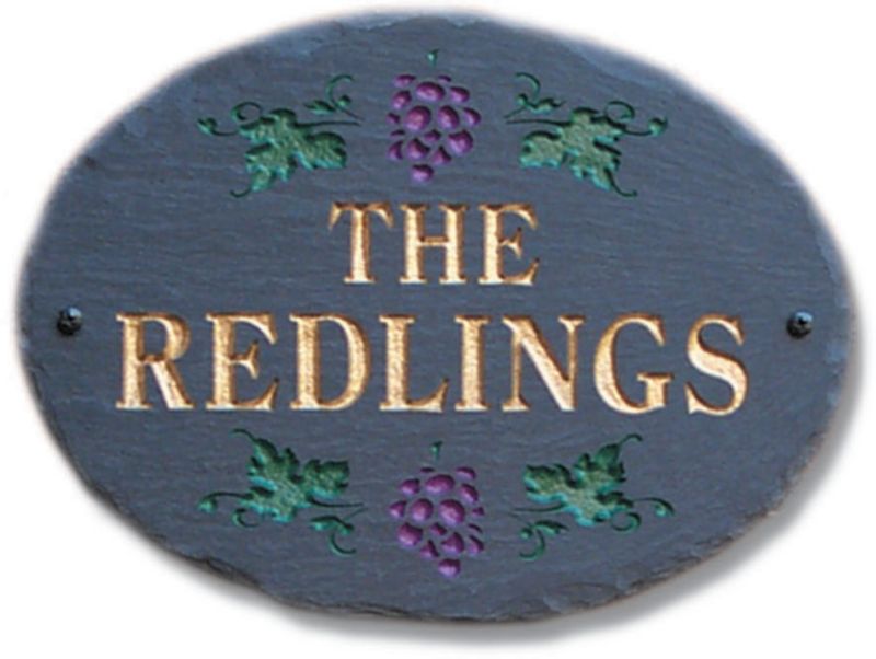 Grape Personalized Slate Plaque