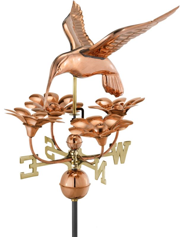 Hummingbird w/Flowers Weathervane