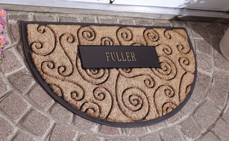 Coir Florish Half Round Doormat