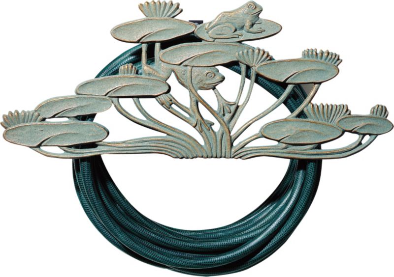 Frog Hose Hanger Verdigris
