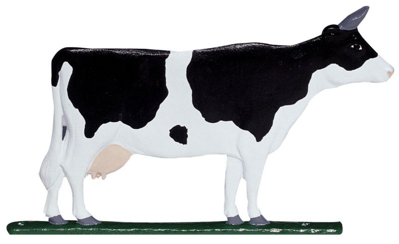 Cow Weathervane 30in Garden Black