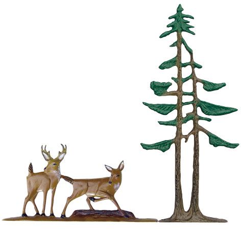 Deer and Pines Weathervane
