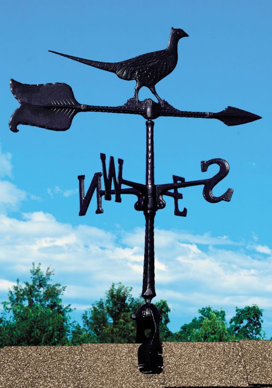 Pheasant Accent Weathervane 24in Black