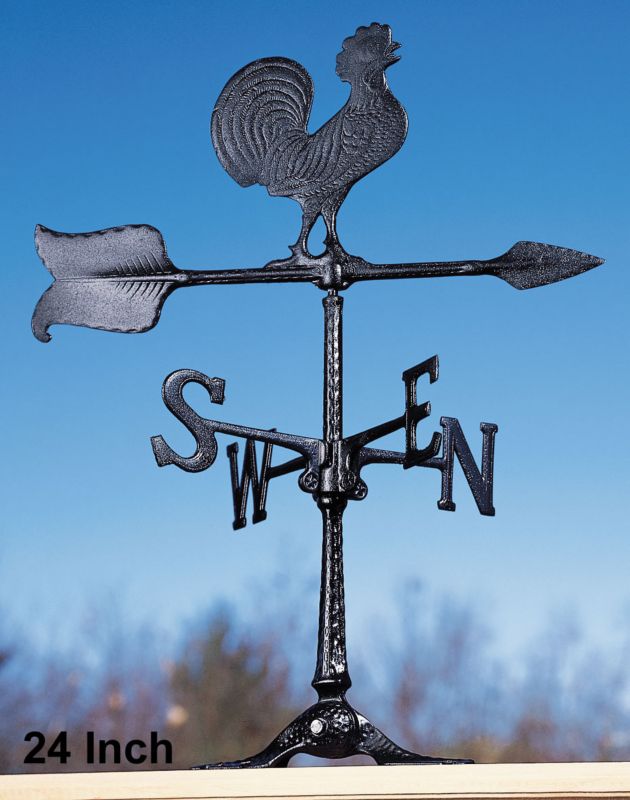 Rooster Accent Weathervane - Black