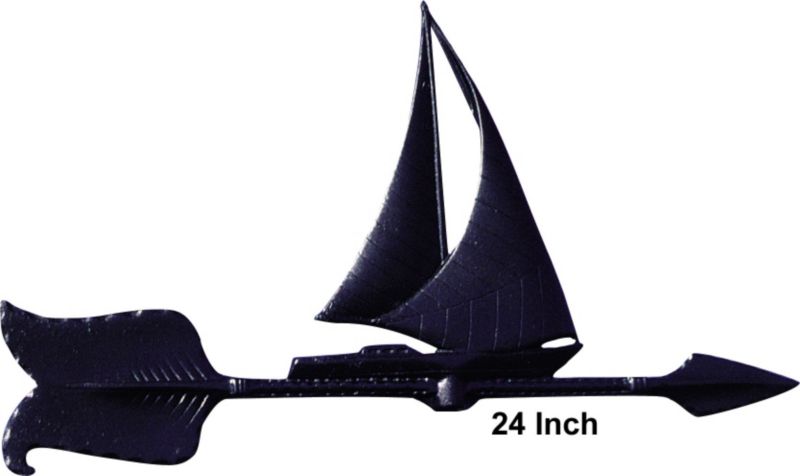 Sailboat Accent Weathervane - Black