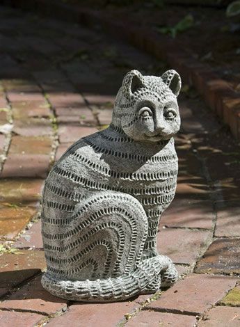 Williamsburg Delft Cat Cast Stone Aged Li