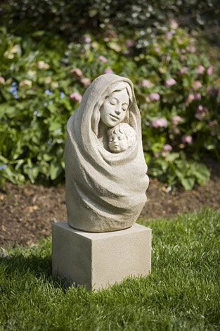 Madonna And Child Cast Stone