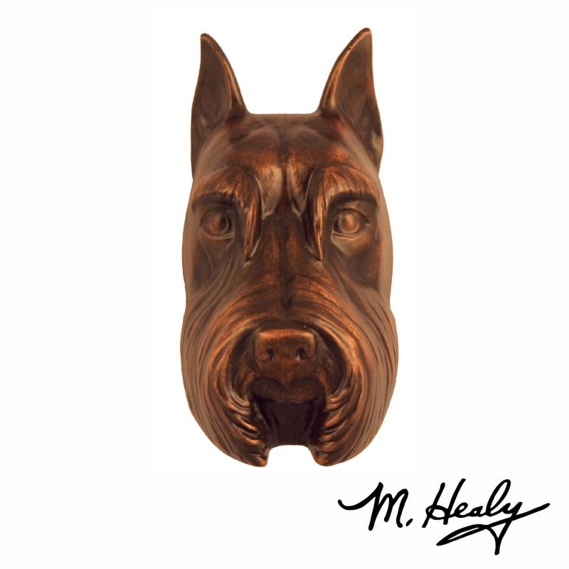 Schnauzer Dog Head Door Knocker