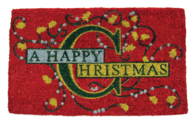 Happy Christmas Coir Doormat