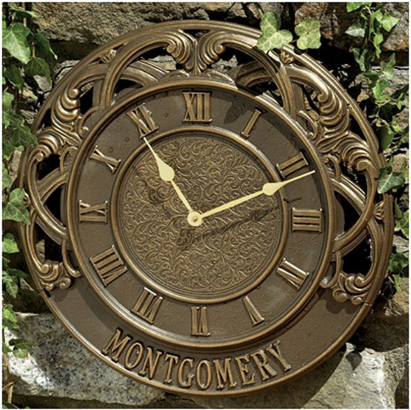 Personalized Chateau Clock French Bronze