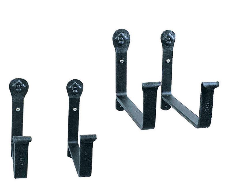 Powder Coated Black Flower Box Brackets