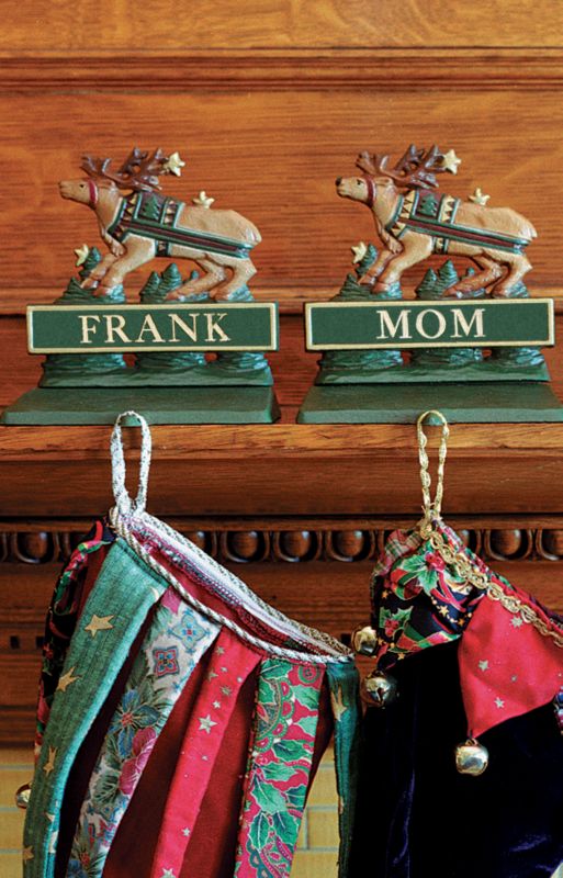 Personalized Reindeer Stocking Holder