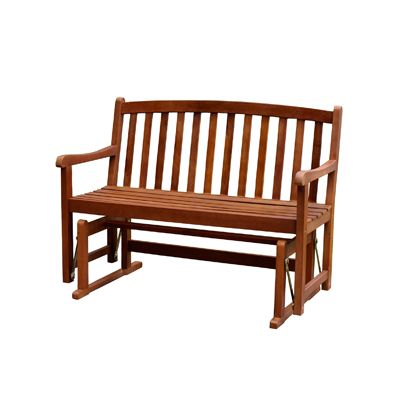Merry Products Two Person Acacia Glider Bench