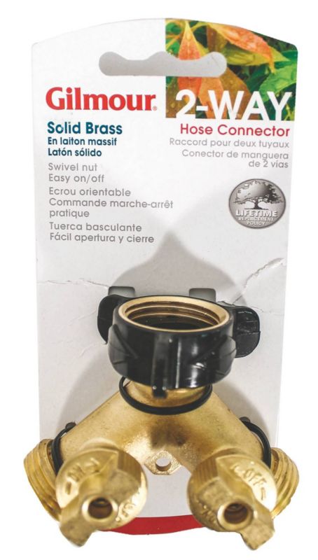Gilmour Brass Dual Y Shut Off Valve