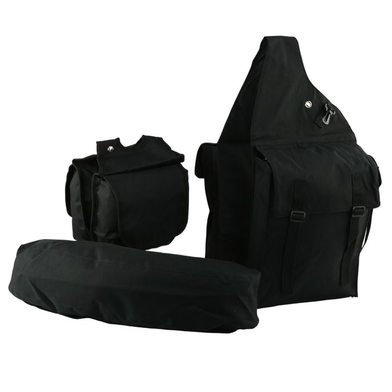 600 Denier Saddlebag 3-Piece Set Black