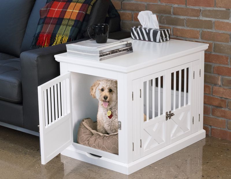 Merry Products Triple Door Medium Dog Crate Black