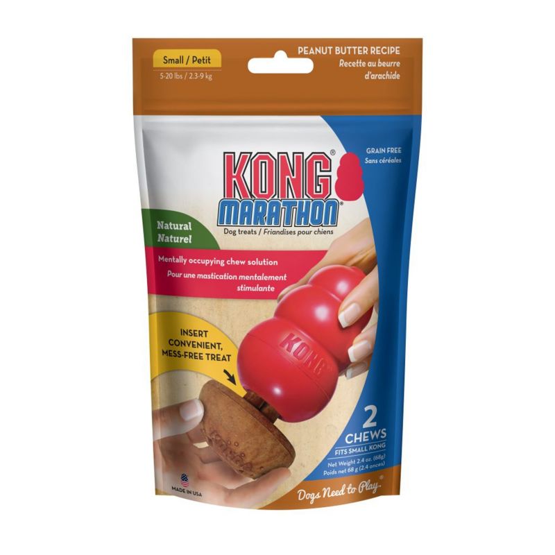 KONG Marathon Dog Treat 2pk Small Peanut Butter