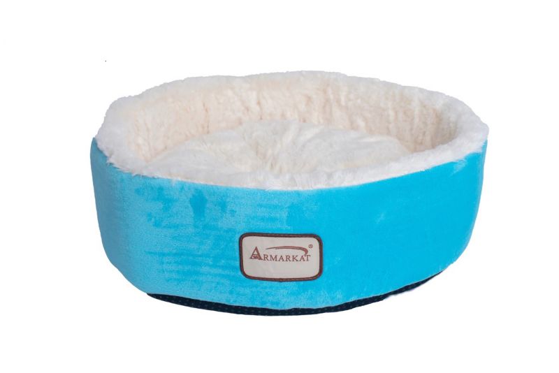 Armarkat 15in Soft Plush Round Donut Cat Bed