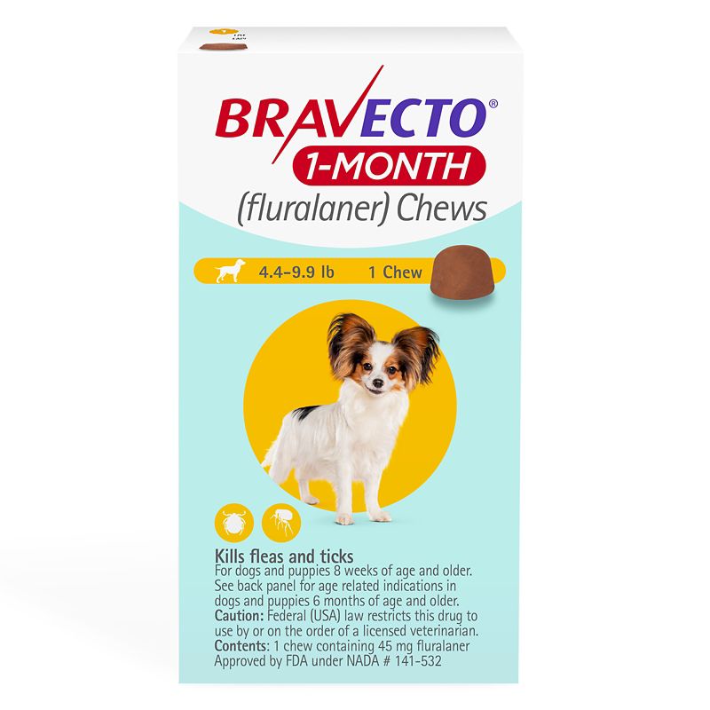 Bravecto Chews 1 Month Supply 4.4-9.9lb