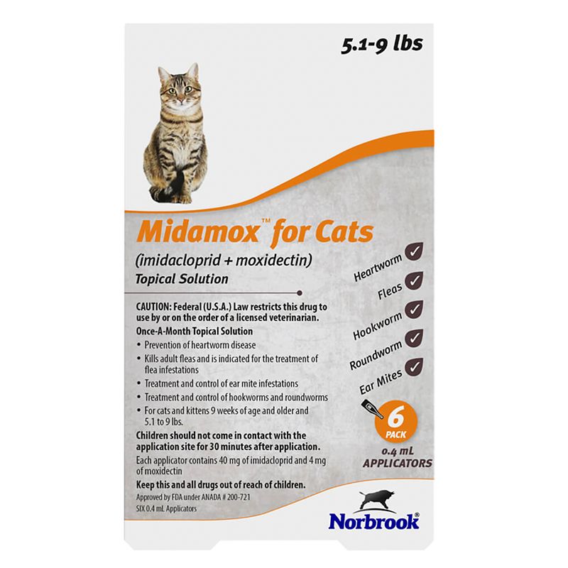 Midamox for Cats 5-9lb 6 Month