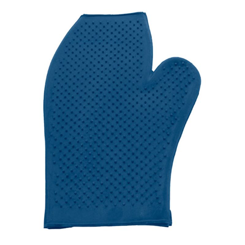 Rubber Grooming Mitt Large Royal Blue