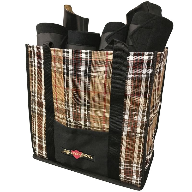 Kensington Large Mesh Tote Bag Red Plaid