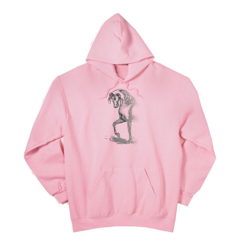 A Etched Horse Hooded Sweatshirt