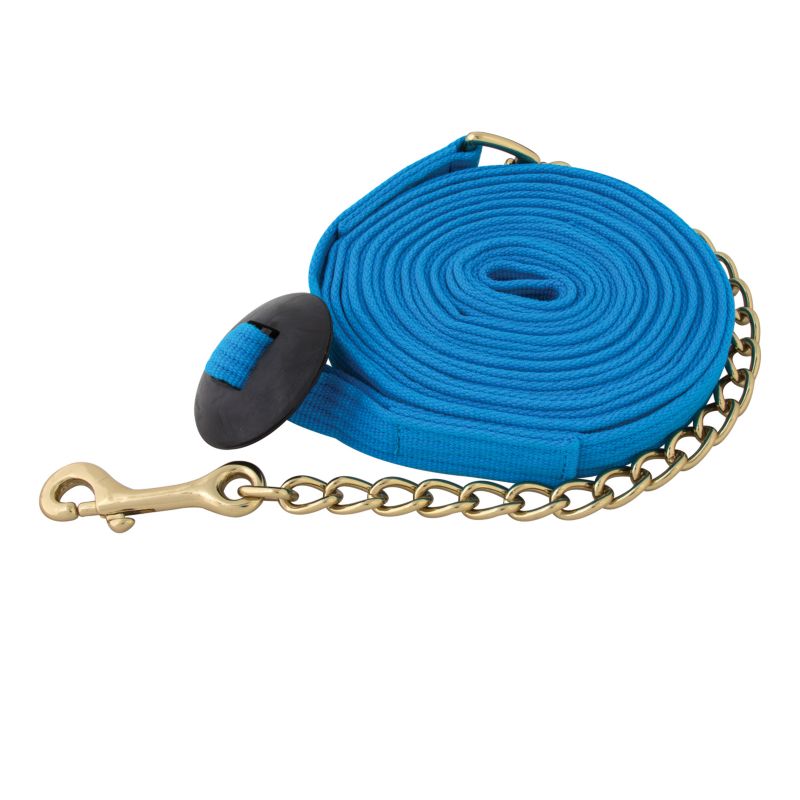 Basic Flat Cotton Web Lunge Line w/Chain