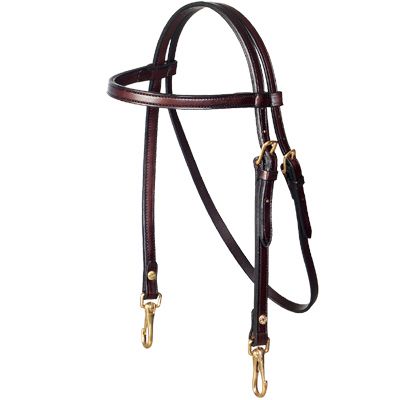 Tory Premium Leather Snap End Browband Headstall