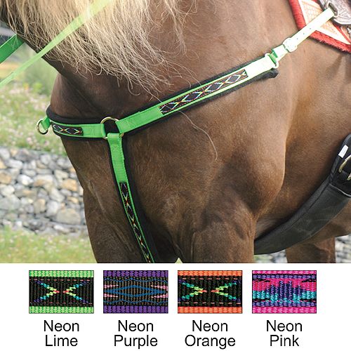 Triple E Southwest Breast Collar Neon Orange