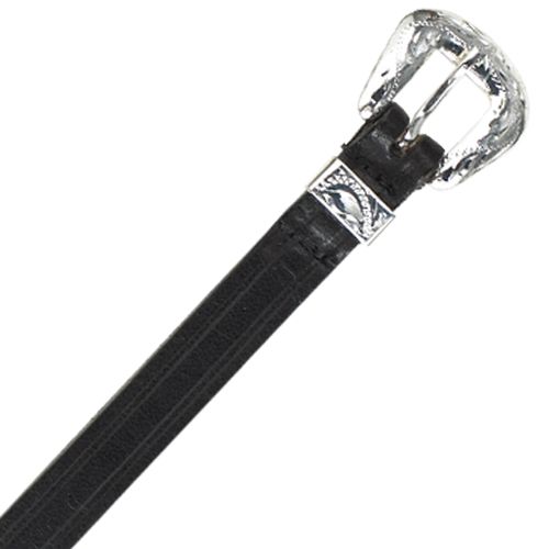 Tory Floral Silver Buckle English Spur Straps