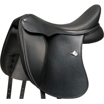 Bates Innova Ext Blck Dressage Saddle 2 Reg Flap