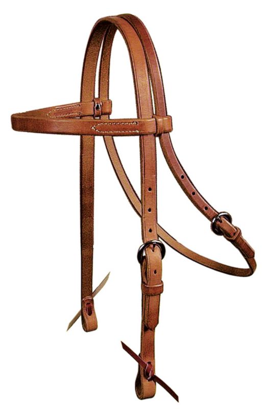 Reinman Harness Leather Wide Browband Headstall