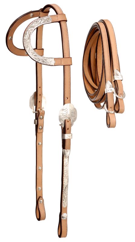 Royal King Double Ear Show Headstall w/Reins Horse