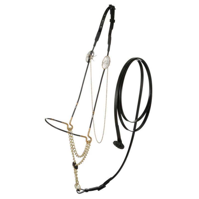Royal King Beaded Gold Silver Mini Cable Halter