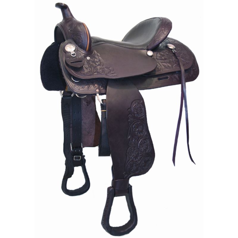 Tahoe Western Trail Saddle 15In Dk Oil