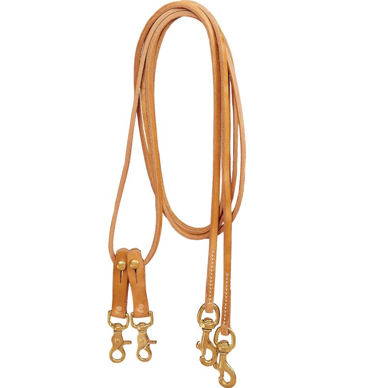 Tory Harness Leather Sliding Pulley Draw Reins