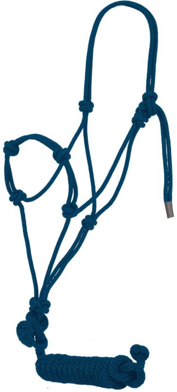 Mustang Knotted Rope Training Halter Navy Best Price